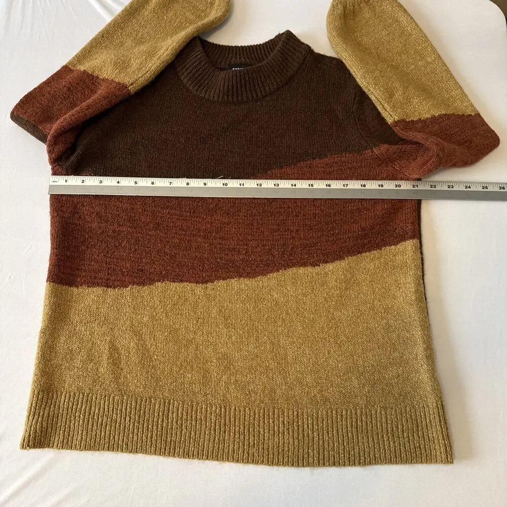 Fortune & Ivy Womens M Boho Fall Color block Stripe Lightweight Sweater Academia - Picture 5 of 9